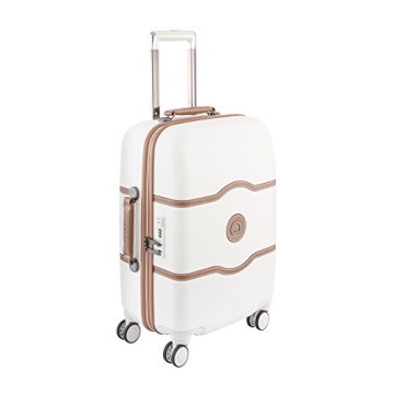 DELSEY PARIS Chatelet Hard+ Hardside Luggage with Spinner Wheels, Champagne White, Carry-on 21 Inch