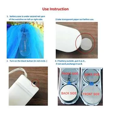 SHINYOU Girls Unicorn Costume Dress Up LED Light Up Unicorn Tutu Birthday Outfit for Halloween Birthday Gift (Rainbow, 5-6Y)¡­