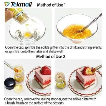 Edible Glitter for Drinks and Desserts | 12 Colors Available