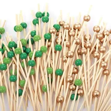 Patelai 120 Pcs Bamboo Cocktail Picks for Stylish Appetizers