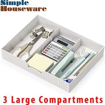 Simple Houseware Drawer Organizer - 9 Adjustable Compartments