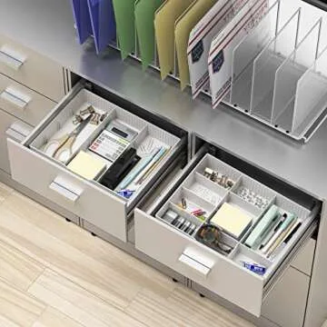 Simple Houseware Drawer Organizer - 9 Adjustable Compartments
