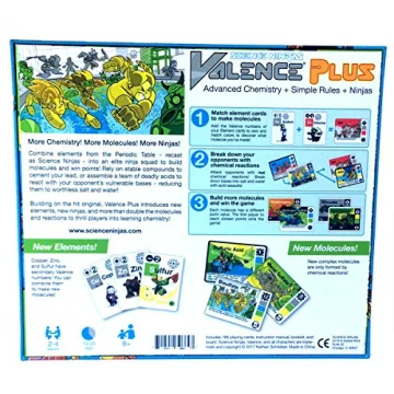 Science Ninjas Valence Plus Card Game - Learn Chemistry