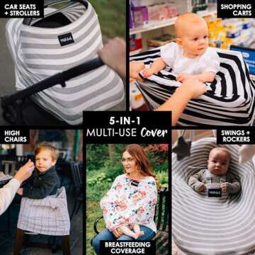 Milk Snob Original 5-in-1 Cover - Nursing Cover and Car Seat Canopy - Gift for Moms