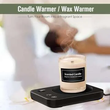 Mug Warmer, Coffee Mug Warmer with 3-Temp Settings, Coffee Warmer with 2-12H Timer, Coffee Cup Warmer with Auto Shut Off, Mug Warmer for Desk with Led Digital Display, Cup Warmer for Beverage,Black