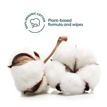 Rawganic Anti-aging Hydrating Facial wipes, Fragrance-free Biodegradable Organic Cotton Wipes with Pomegranate and Aloe Vera (25 wipes/pack)