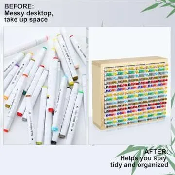 DoubleFill Wooden Marker Organizer for 360 Markers