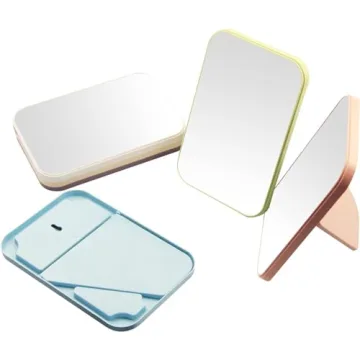 Ymemok 8 Inch Portable Makeup Mirror with Stand