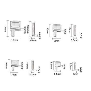 PH PandaHall 12 Sets Metal Zipper Latch Slider Retainer 3 Color #3#5#8#10 Insertion Pin Zipper Botto...