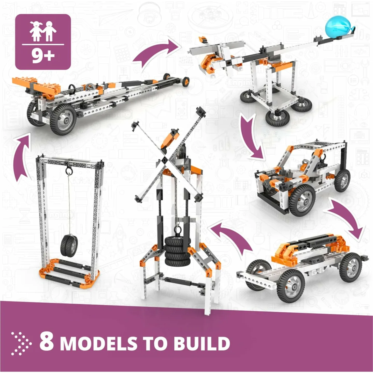 Engino STEM Toys for Kids 9+: Learn Energy & Motion