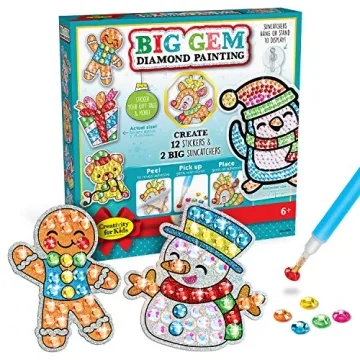 Creativity for Kids Big Gem Diamond Painting Kit: Holiday Stickers and Suncatchers - Fun Holiday Cra...