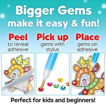 Big Gem Diamond Painting Kit - Holiday Crafts for Kids