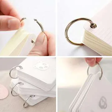 Antner 100Pcs Loose Leaf Binder Rings, 0.75" Diameter, Nickel Plated Book Binder Rings, Metal Paper Rings Keychain Key Rings Index Cards Notebook Rings for School Office