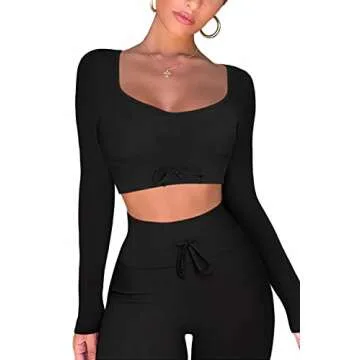 Stylish QINSEN Women's Yoga 2 Piece Activewear Set