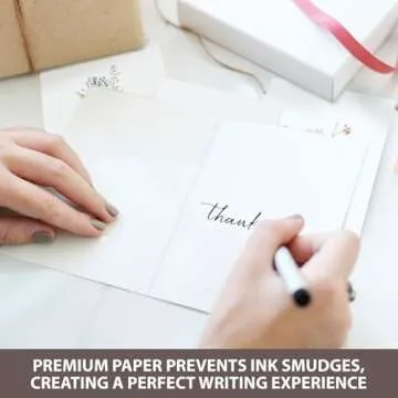 AUDREE Wildflower Thank You Cards with Envelopes (20 pack 4"x6") - Floral Thank You Cards with Adhesive Envelope & Matching Stickers - Perfect Gift for Birthday, Wedding, Bridal Showers, Baby Showers