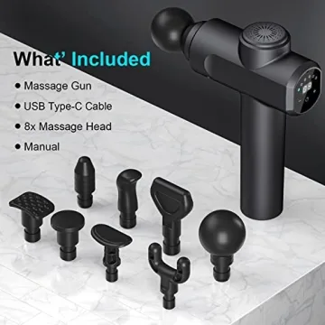 Kelices Deep Tissue Massage Gun with 8 Heads LCD Screen