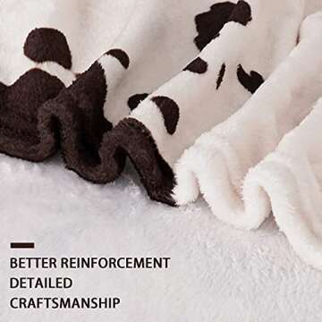 Yiyhuxf Cow Print Cozy Blanket Perfect for Gifting