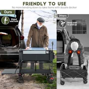 TIMBER RIDGE 400L Large Capacity Double Decker Wagon