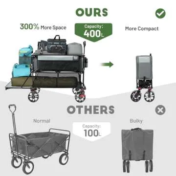 TIMBER RIDGE 400L Large Capacity Double Decker Wagon
