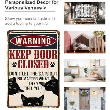 Funny Cat Warning Tin Sign - Perfect Gift for Cat Lovers