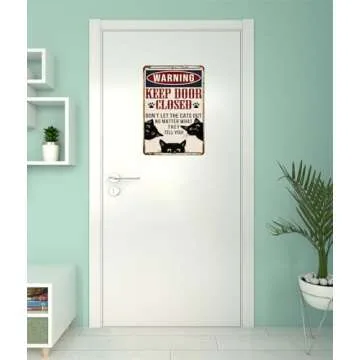 Funny Cat Warning Tin Sign - Perfect Gift for Cat Lovers
