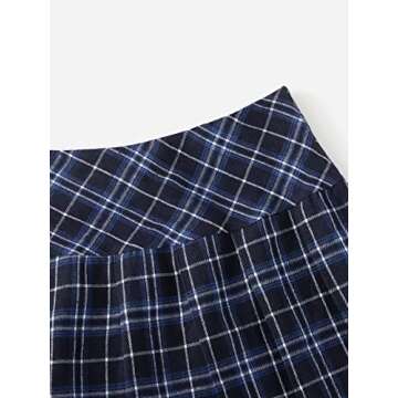 WDIRARA Women’s Casual High Waist Plaid Mini Skirt