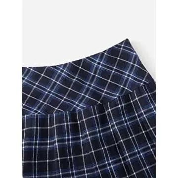 WDIRARA Women’s Casual High Waist Plaid Mini Skirt