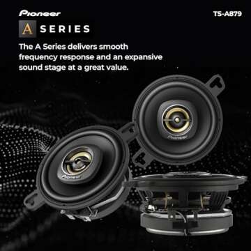 Pioneer TS-A879, 2-Way Coaxial Car Audio Speakers, Full Range, Clear Sound Quality, Easy Installatio...