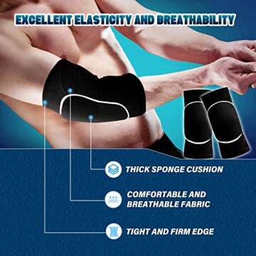 Adjustable Elbow Pads for Injury Prevention and Comfort