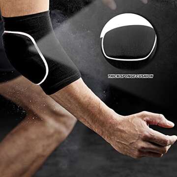 Adjustable Elbow Pads for Injury Prevention and Comfort