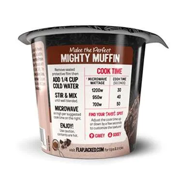 FlapJacked Mighty Muffins, Gluten-Free Double Chocolate, 1.94 Ounce (Pack of 12)