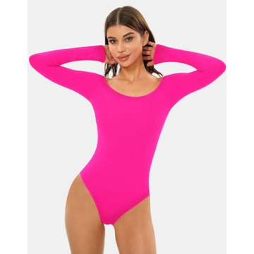 NEWVISISTER Seamless Off Shoulder Bodysuit for Women