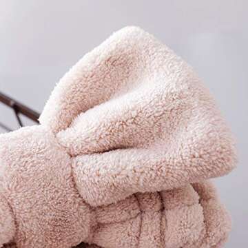 Vidillo 6 Pack Bowtie Headbands Microfiber Makeup Headbands Cosmetic Headbands Bowknot Elastic Hair Band for Wash Spa Yoga Sports Shower Beauty Facial Skincare Makeup for Girls and Women (A)