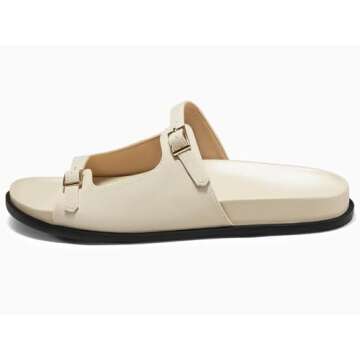 Coutgo Comfortable Adjustable Women’s Flat Sandals