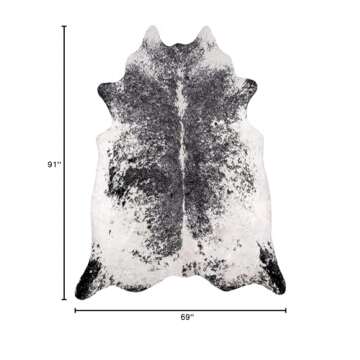 nuLOOM Halina Faux Cowhide Area Rug, 5' 9" x 7' 7", Black