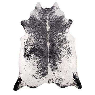 nuLOOM Halina Faux Cowhide Area Rug, 5' 9" x 7' 7", Black