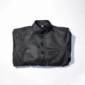 MYAYD Women's Cassock Robe Church Robe Choir Minister Clergy Pulpit Liturgical Black White (Black, XL)