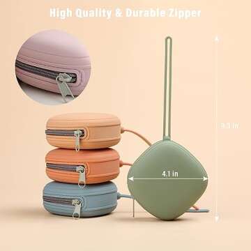AULEGE Silicone Pacifier Holder for Safe Storage