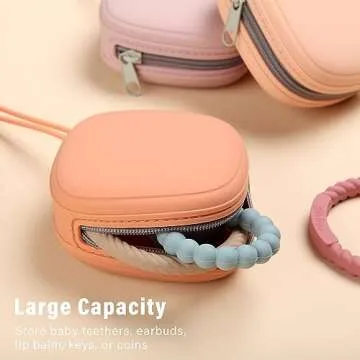 AULEGE Silicone Pacifier Holder for Safe Storage