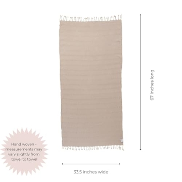 InfuseZen Turkish Bath & Beach Towel – 100% Organic Soft Cotton