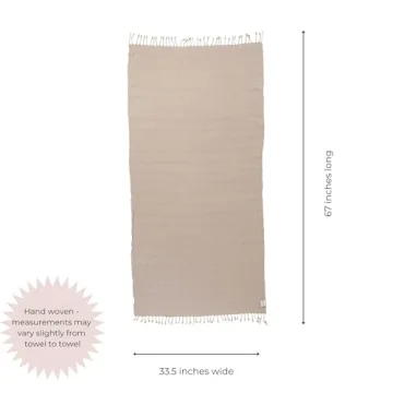 InfuseZen Turkish Bath & Beach Towel – 100% Organic Soft Cotton