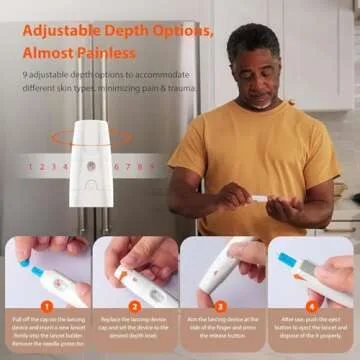 iHealth Gluco+ Wireless Smart Blood Glucose Monitor Kit with Free App, 100 Glucometer Strips, 100 Lancets, 1 Blood Sugar Monitor, 1 Lancing Device, Portable Diabetes Testing Kit for Home Use