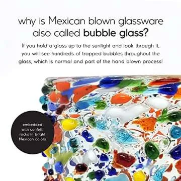 MexHandcraft Multicolor Confetti Rocks Tumbler Set of 6