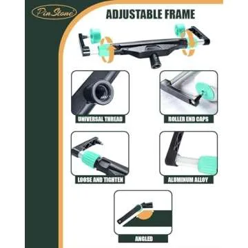 PinStone Large Paint Roller Kit - Versatile 10pcs Set