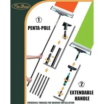 PinStone Large Paint Roller Kit - Versatile 10pcs Set