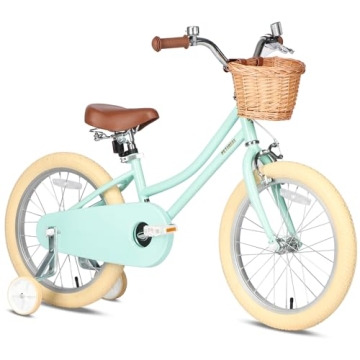 Petimini 16" Kids Bike - Vintage Style with Basket & Training Wheels