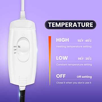 wangstar Pet Heating Pad Warm Pet Heat Pad Dogs Cats 32''x24'', Indoor Electric Heated Pet Mat Steel Chew Resistant Waterproof Big Animal Warm Mat, Rectangle Pet Heat Pad(Large)