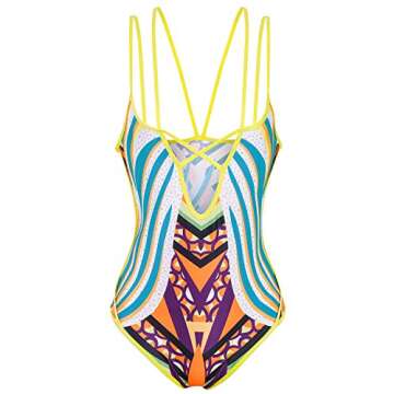 Stylish BIUBIU Women’s Monokini Swimwear Set - V Neck