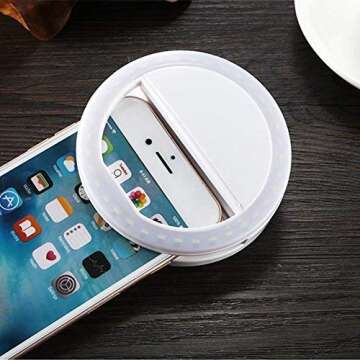 Portable Rechargeable Clip-on Selfie Ring Light for All Devices