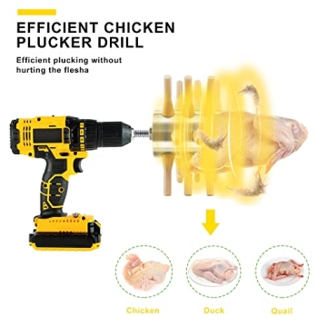 ZenxyHoC Chicken Plucker Drill Attachment for Easy Poultry Care